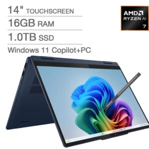 Lenovo IdeaPad 5  83KT001YUS 2-in-1 14" Touchscreen Copilot, AMD Ryzen AI 7 350 ,  16GB RAM, 1TB SSD, WUXGA (1920x1200) IPS, - Windows 11 Home